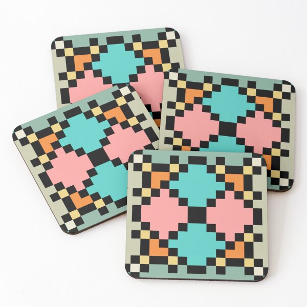 Item preview, Pixel flower mosaic pattern designed and sold by 16artypixels.