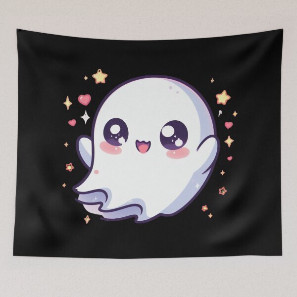 Item preview, cute flying ghost designed and sold by CharliBluu.