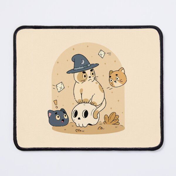 Item preview, Witch Cat and Playful Kittens | Yellow  designed and sold by ModesaDraw.
