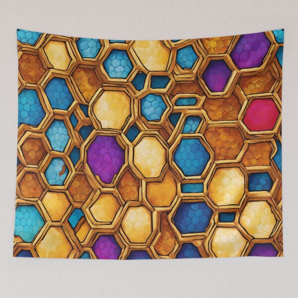 Item preview,  Colorful honeycomb designed and sold by StyleSketch.