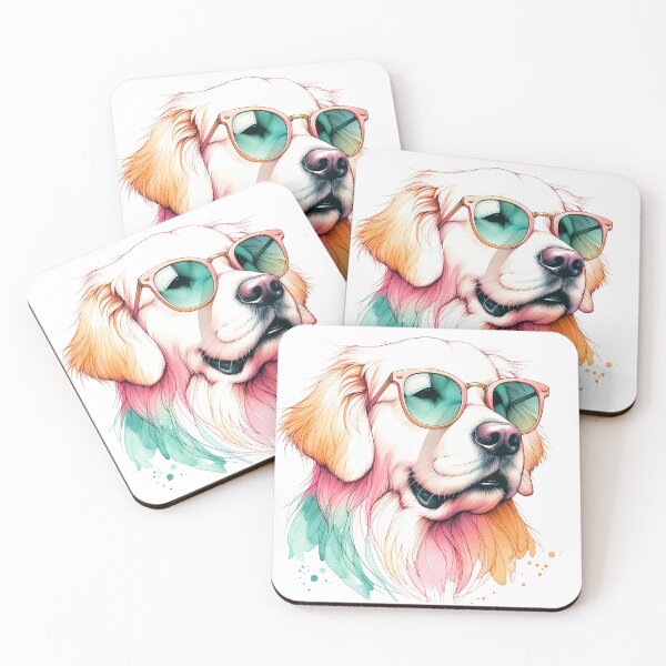 Item preview, Spectacled Splendor: Golden Retriever Cool designed and sold by WatercolorWhisk.