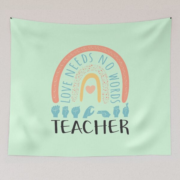 Item preview, ASL Teacher II - Boho Rainbow designed and sold by Lemon Pepper.