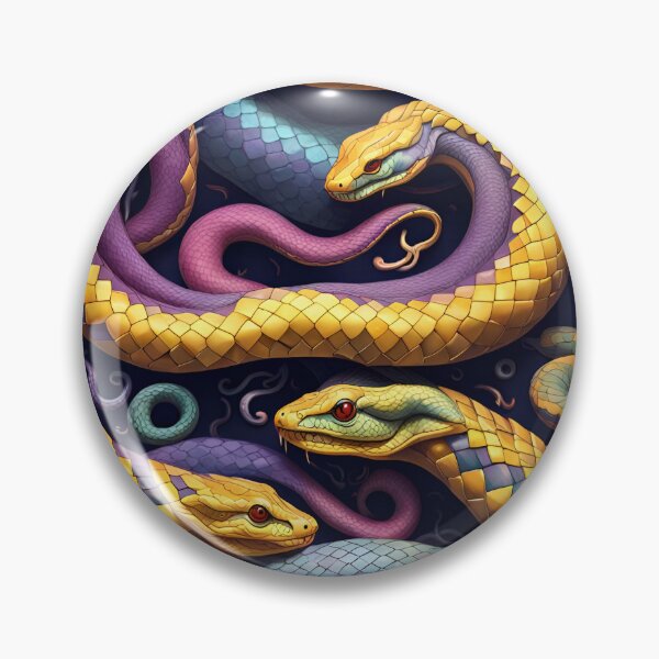 Item preview, Yellow and Purple Snakes designed and sold by SeamCraft.