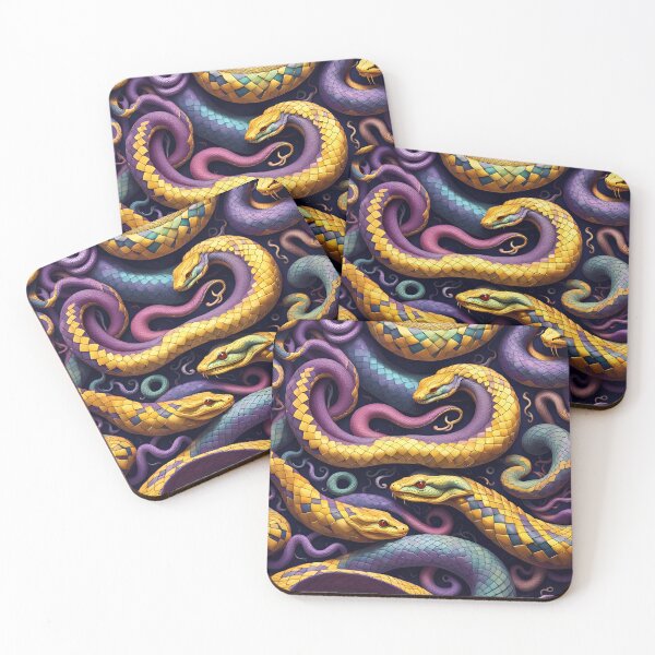 Item preview, Yellow and Purple Snakes designed and sold by SeamCraft.
