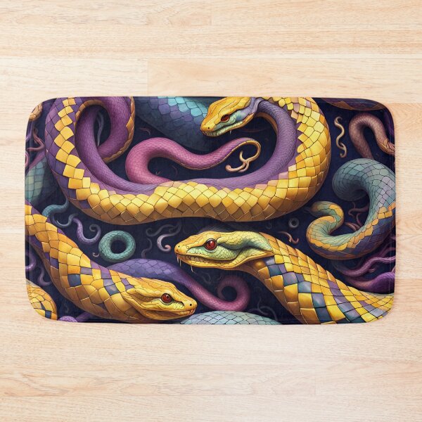 Item preview, Yellow and Purple Snakes designed and sold by SeamCraft.