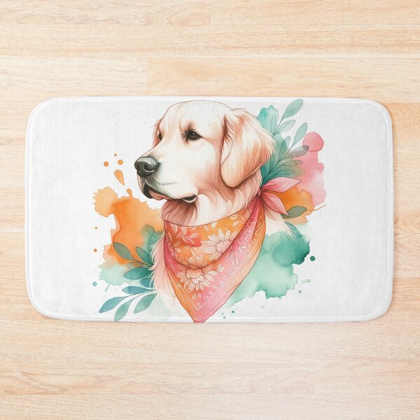 Item preview, Floral Elegance: Golden Retriever in Blossom designed and sold by WatercolorWhisk.