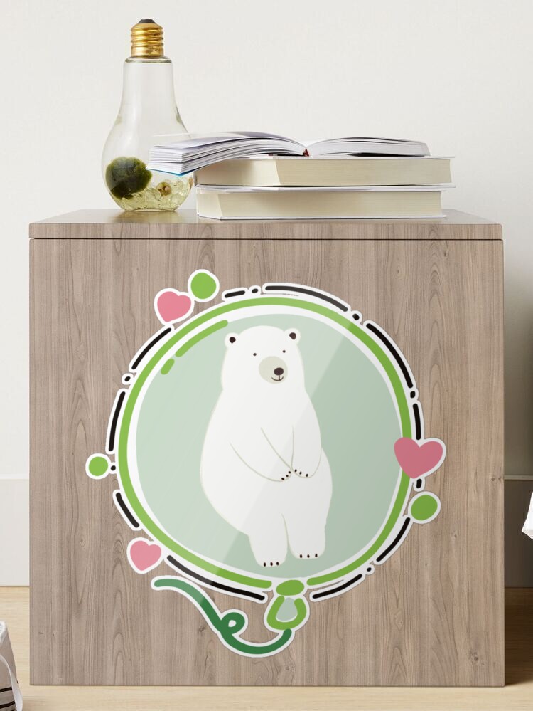 Polar Bear On Ice Stickers