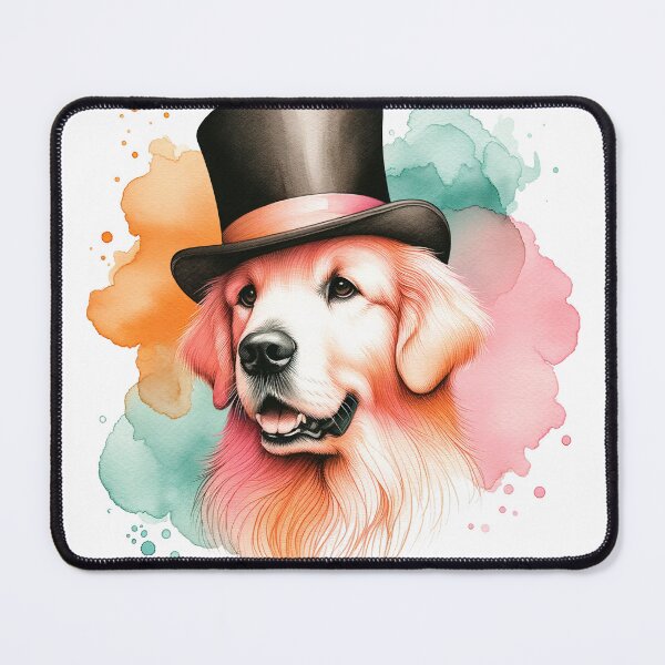 Item preview, Dapper Delight: Golden Retriever Elegance designed and sold by WatercolorWhisk.