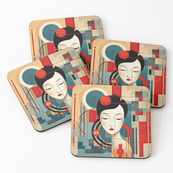 Item preview, Explore Simplistic & Minimalistic Japanese Geisha Portraits with a Majestic Touch designed and sold by ArtificialGenes.