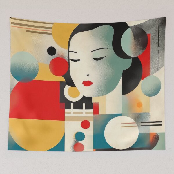 Item preview, Explore Simplistic & Minimalistic Japanese Geisha Portraits with a Majestic Touch designed and sold by ArtificialGenes.