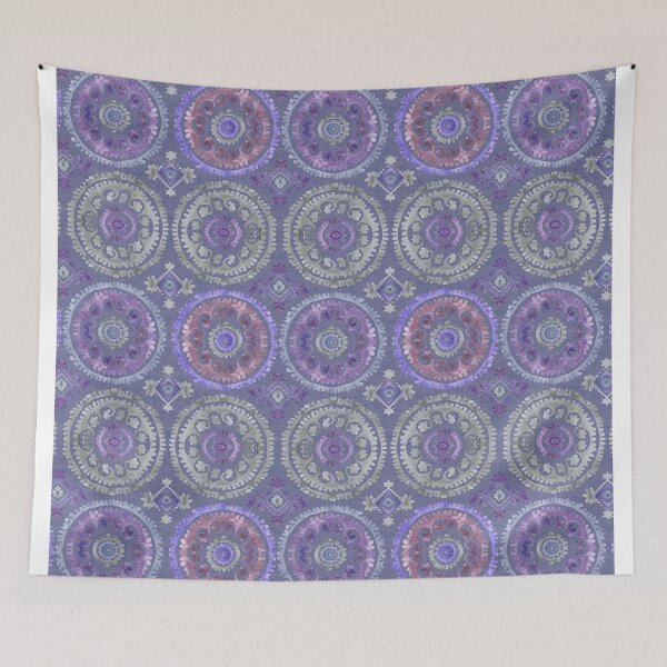 Item preview, Medallion boho purple designed and sold by Alessandro Remo Mazzoni Remotextiles.
