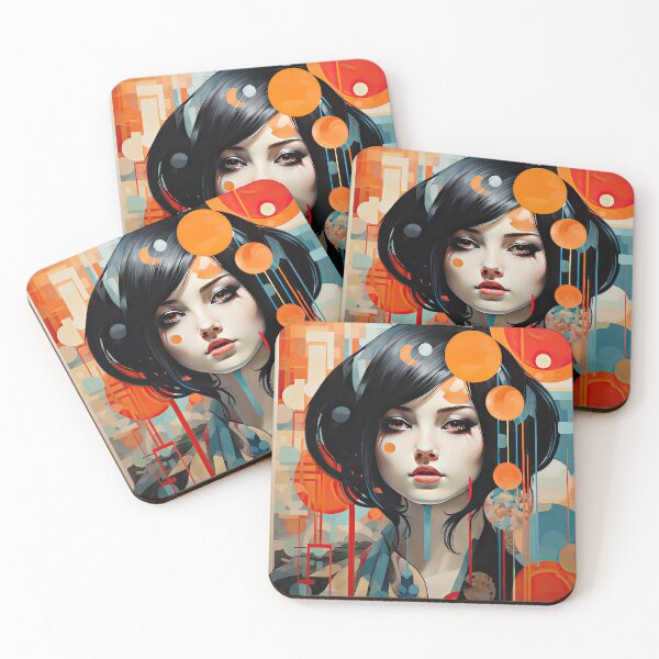 Item preview, Explore Simplistic & Minimalistic Japanese Geisha Portraits with a Majestic Touch designed and sold by ArtificialGenes.