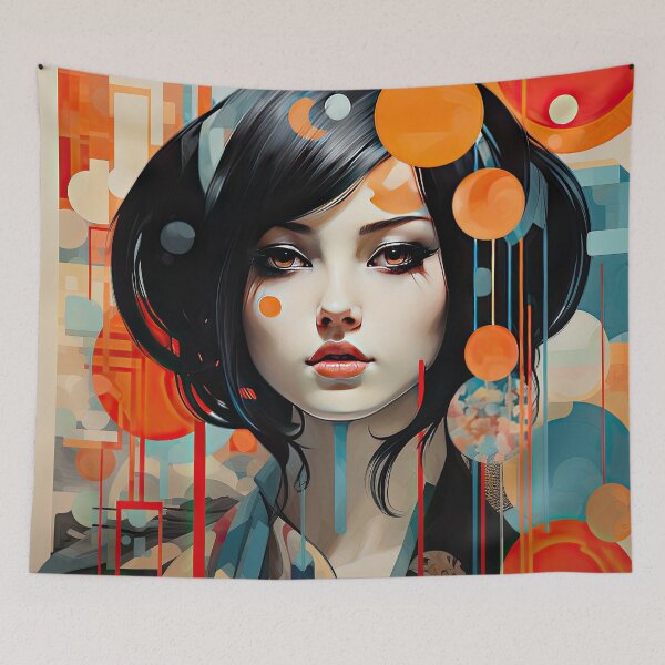 Item preview, Explore Simplistic & Minimalistic Japanese Geisha Portraits with a Majestic Touch designed and sold by ArtificialGenes.
