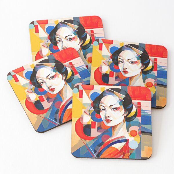 Item preview, Explore Simplistic & Minimalistic Japanese Geisha Portraits with a Majestic Touch designed and sold by ArtificialGenes.