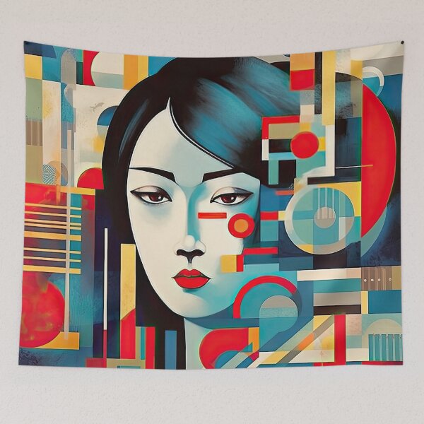 Item preview, Explore Simplistic & Minimalistic Japanese Geisha Portraits with a Majestic Touch designed and sold by ArtificialGenes.