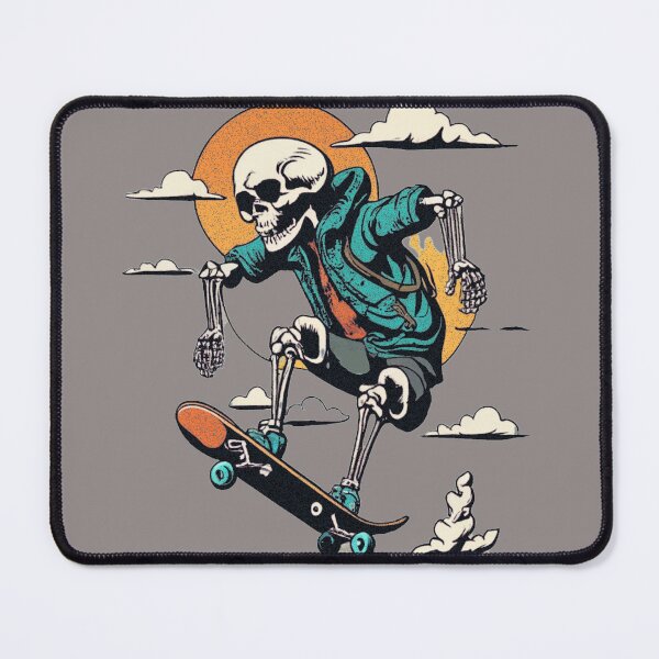 Item preview, Sunset Skating Skeleton - Retro Vibes designed and sold by Skelbrand.