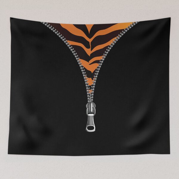 Item preview, tiger skin under zip designed and sold by yaZzaboy.