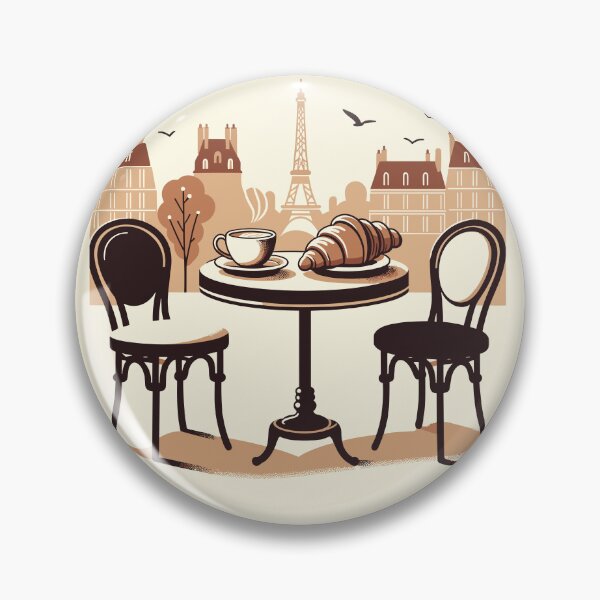 Item preview, Breakfast in Paris coffee and croissant breakfast on the terrace designed and sold by Martymcflay.
