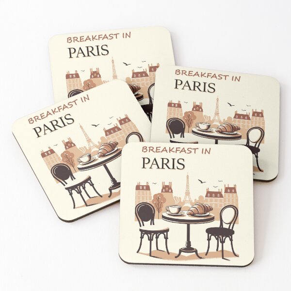 Item preview, Breakfast in Paris coffee and croissant breakfast on the terrace designed and sold by Martymcflay.
