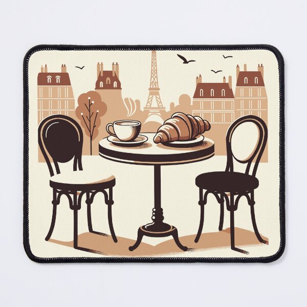 Item preview, Breakfast in Paris coffee and croissant breakfast on the terrace designed and sold by Martymcflay.