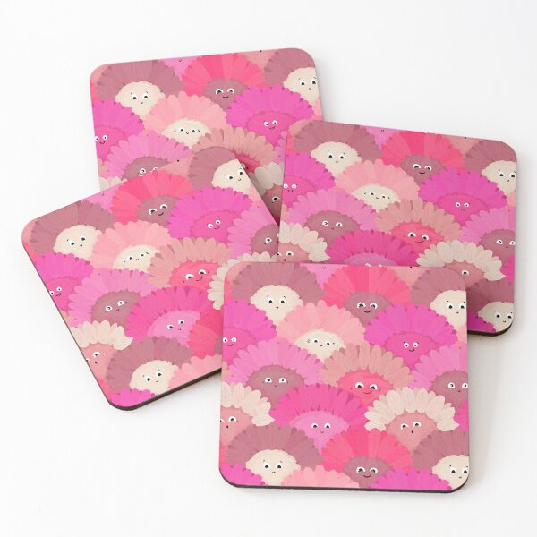 Item preview, Cute Pink Smiling Faces Daisy Pattern designed and sold by rnmarts.
