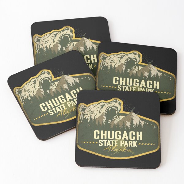 Item preview, Chugach State Park Alaska Retro Badge Camping Hiking Outdoor Adventure designed and sold by mountainfad.