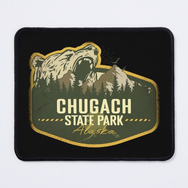 Item preview, Chugach State Park Alaska Retro Badge Camping Hiking Outdoor Adventure designed and sold by mountainfad.