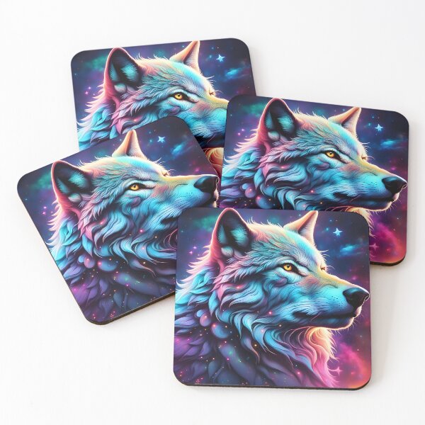 Item preview, Iridescent Cosmic Majesty: The Cosmic Wolf designed and sold by javaoverride.