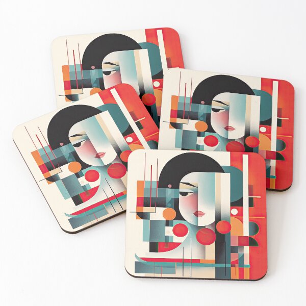 Item preview, Explore Simplistic & Minimalistic Japanese Geisha Portraits with a Majestic Touch designed and sold by ArtificialGenes.