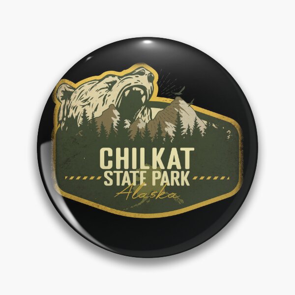 Item preview, Chilkat State Park Alaska Retro Badge Camping Hiking Outdoor Adventure designed and sold by mountainfad.