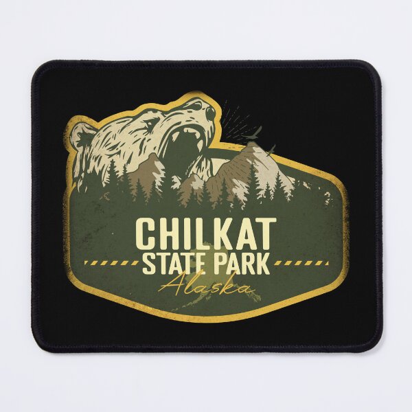 Item preview, Chilkat State Park Alaska Retro Badge Camping Hiking Outdoor Adventure designed and sold by mountainfad.