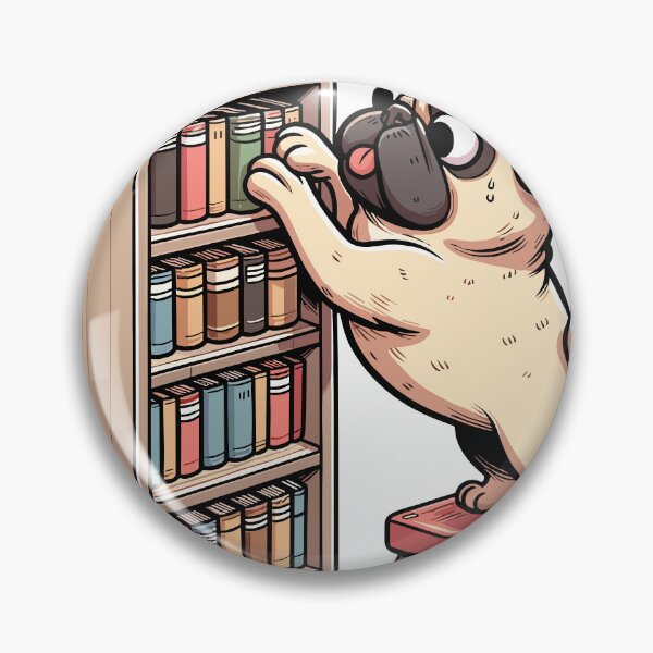 Artikelvorschau, Pugs literarisches Streben! entworfen und verkauft von StickerNestHQ.