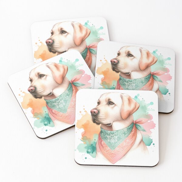 Item preview, Labrador Radiance: Bandana Charm designed and sold by WatercolorWhisk.