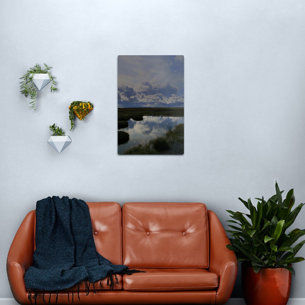 Isle of Lewis blue puddle Metal Print