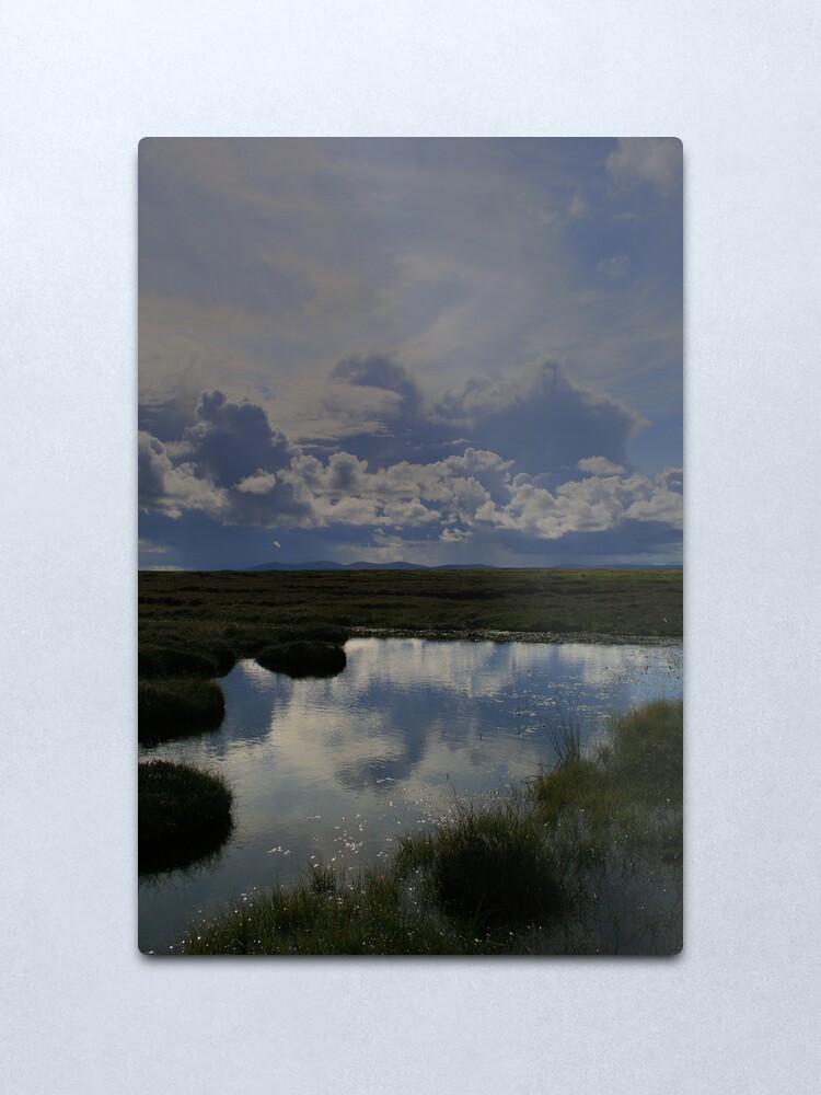 Alternate view of Isle of Lewis blue puddle Metal Print