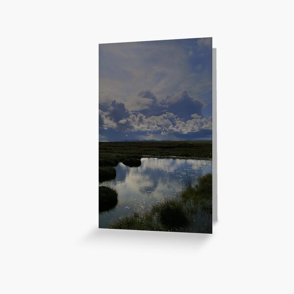 Isle of Lewis blue puddle Greeting Card