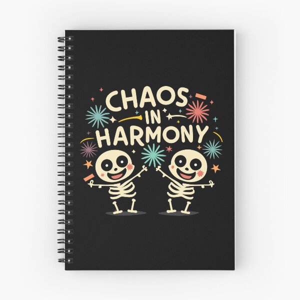 Item preview, Cute Cartoon Skeletons with Fireworks - Chaos in Harmony designed and sold by Shirtlify.