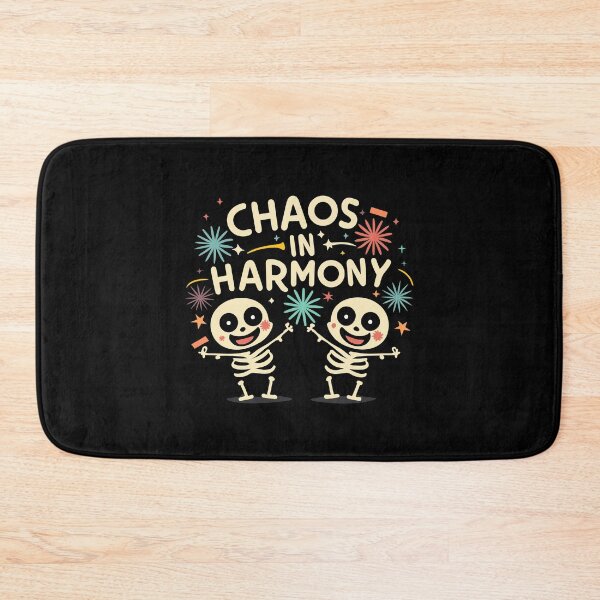 Item preview, Cute Cartoon Skeletons with Fireworks - Chaos in Harmony designed and sold by Shirtlify.