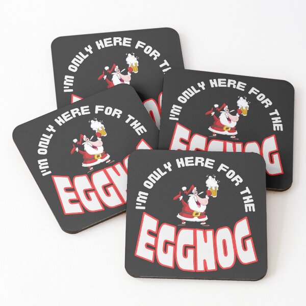 Item preview, Christmas gift ideas, I´m only here for the EGGNOG. White Text. designed and sold by LindaLG.