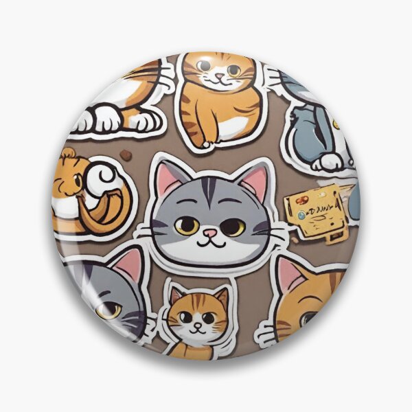 Item preview, cats cartoon sticker digital paper designed and sold by pig2u.