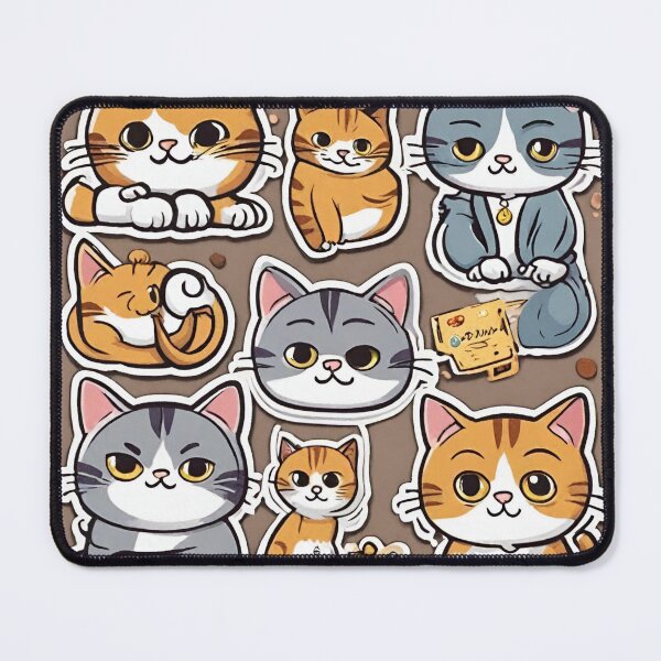 Item preview, cats cartoon sticker digital paper designed and sold by pig2u.