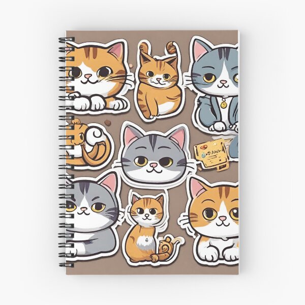 Item preview, cats cartoon sticker digital paper designed and sold by pig2u.