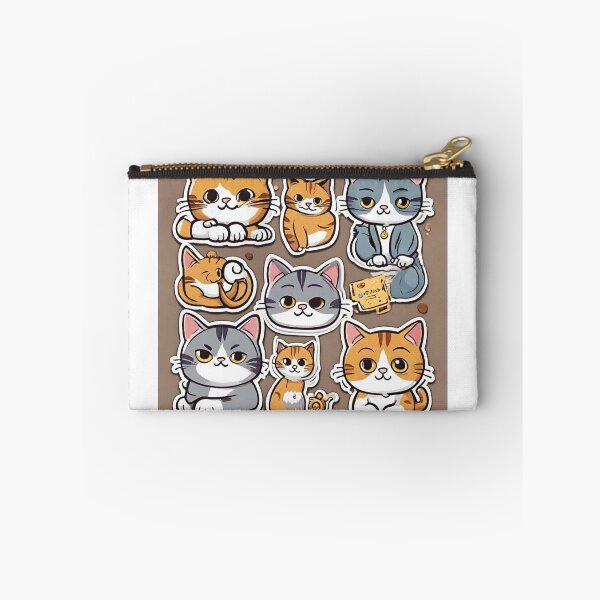 Item preview, cats cartoon sticker digital paper designed and sold by pig2u.