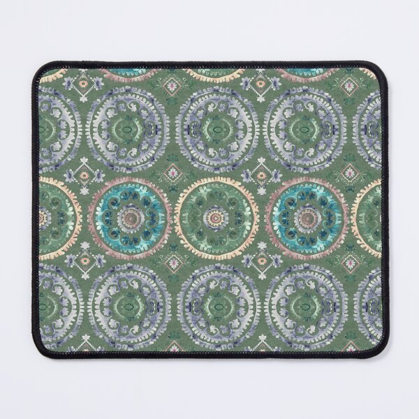 Item preview, Medallion boho green designed and sold by Alessandro Remo Mazzoni Remotextiles.