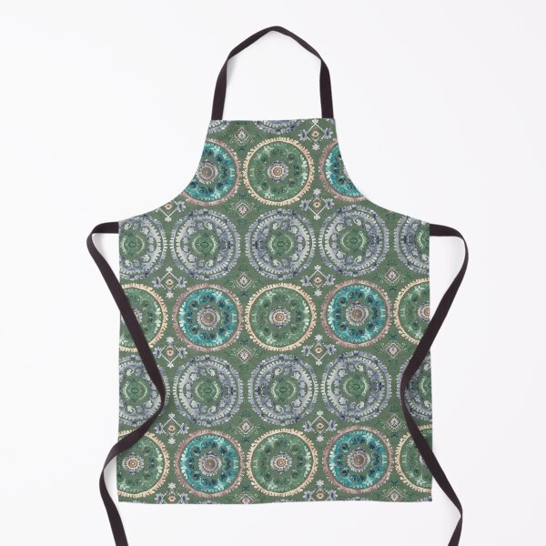Item preview, Medallion boho green designed and sold by Alessandro Remo Mazzoni Remotextiles.