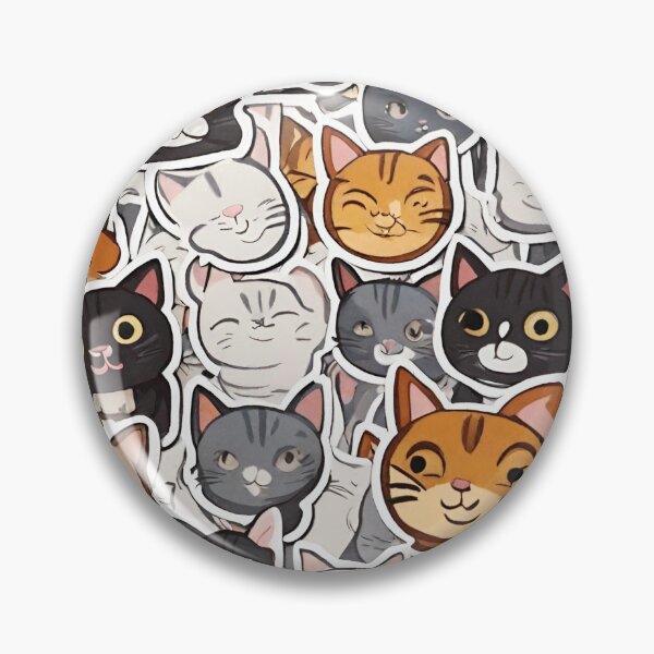 Item preview, cats cartoon sticker digital paper designed and sold by pig2u.