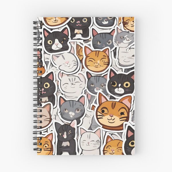 Item preview, cats cartoon sticker digital paper designed and sold by pig2u.