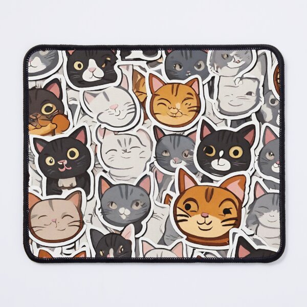 Item preview, cats cartoon sticker digital paper designed and sold by pig2u.