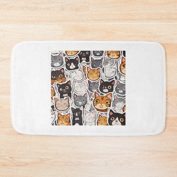 Item preview, cats cartoon sticker digital paper designed and sold by pig2u.