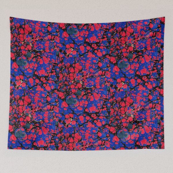 Item preview, marbling art red tulip drawing pattern designed and sold by melektesla.